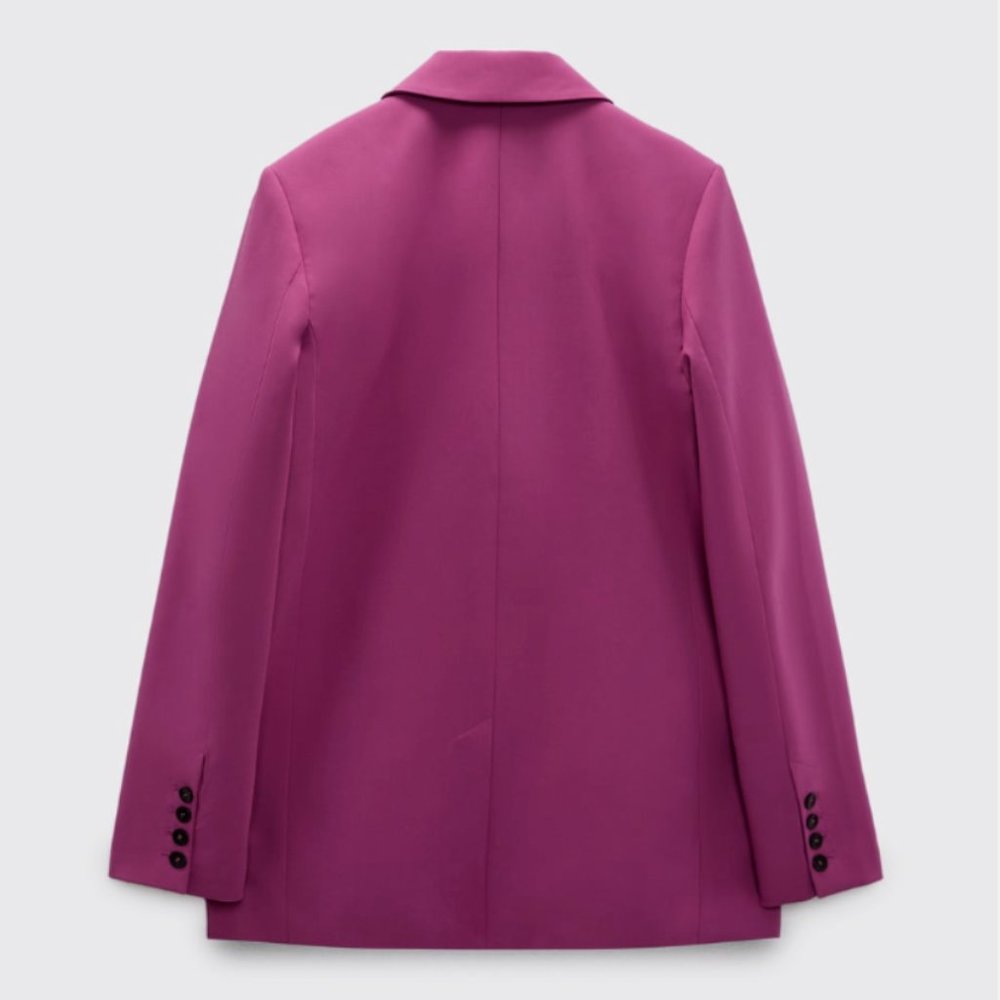 Zara Women Double Breasted Blazer - NWT - Small - Picture 4 of 7